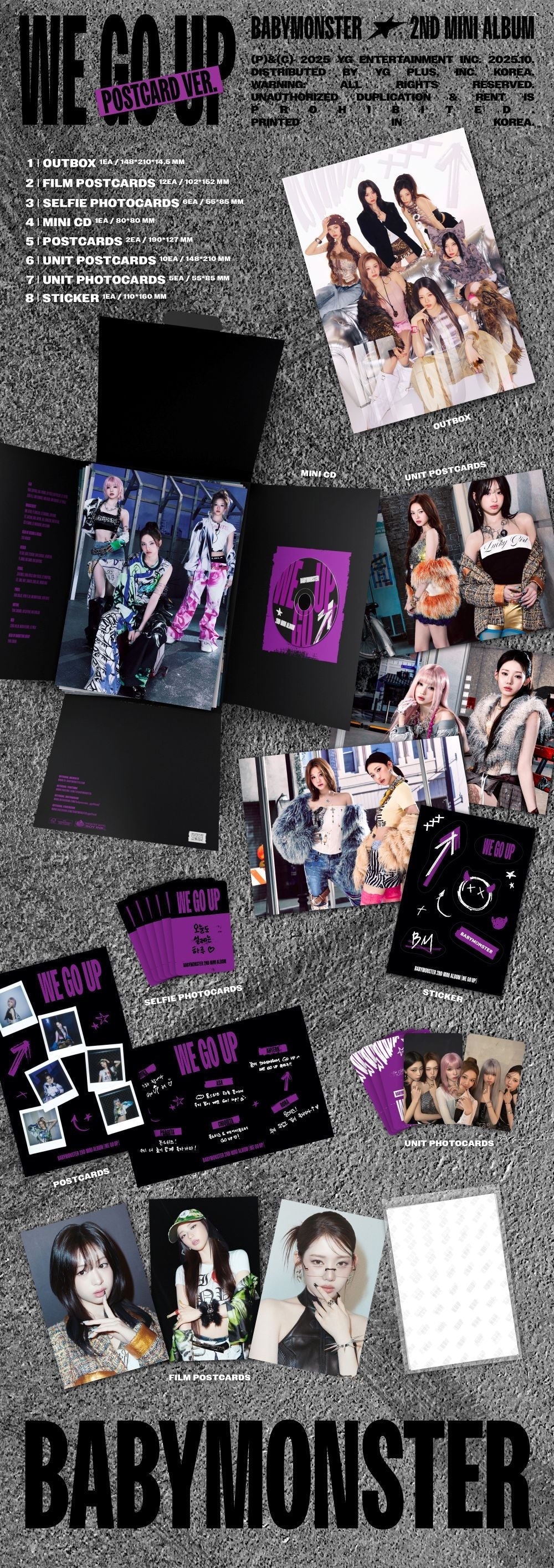 BABY MONSTER- We Go Up Ver. Postcard