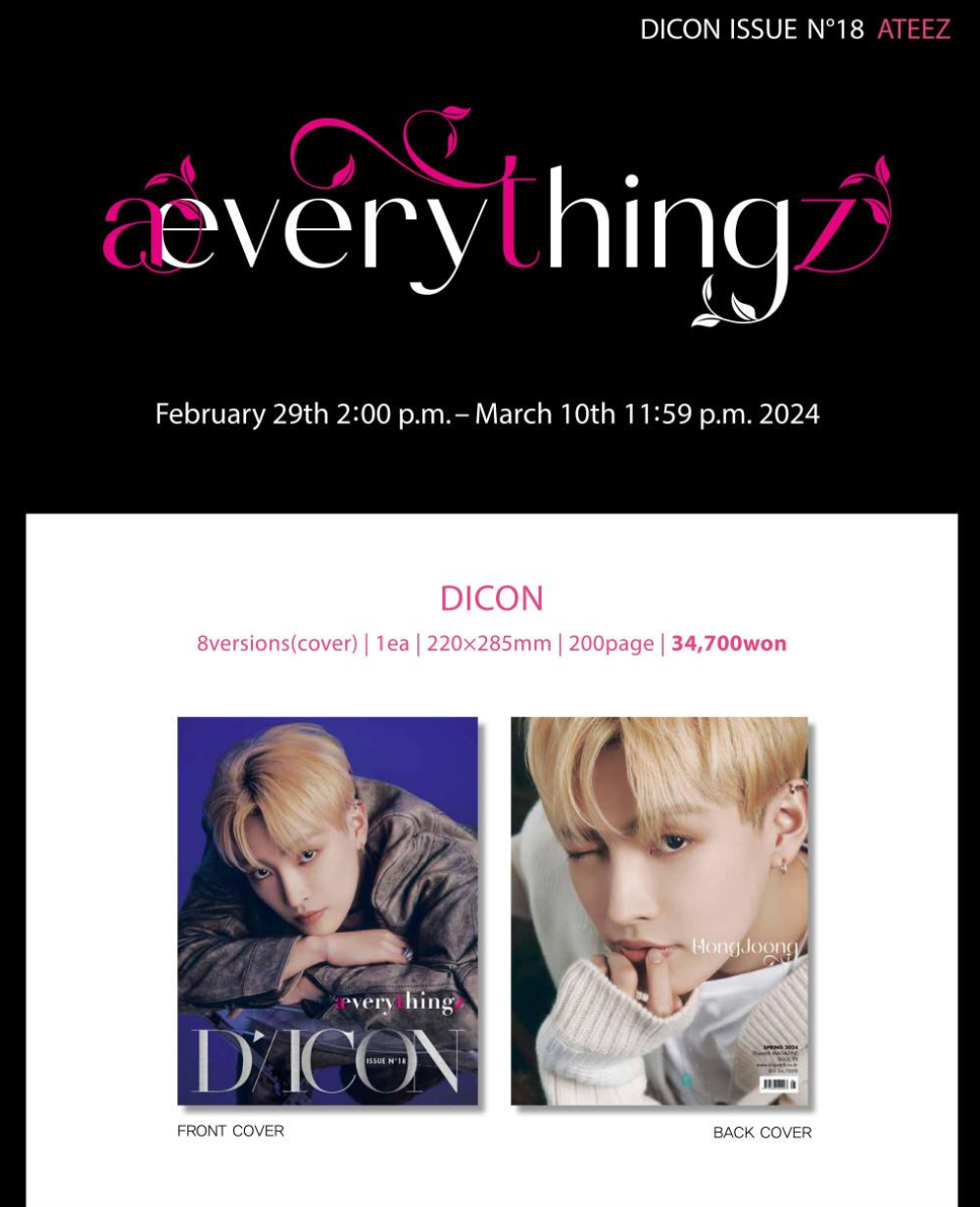 ATEEZ - DICON VOLUMEN 18º ATEEZ:æverythingz