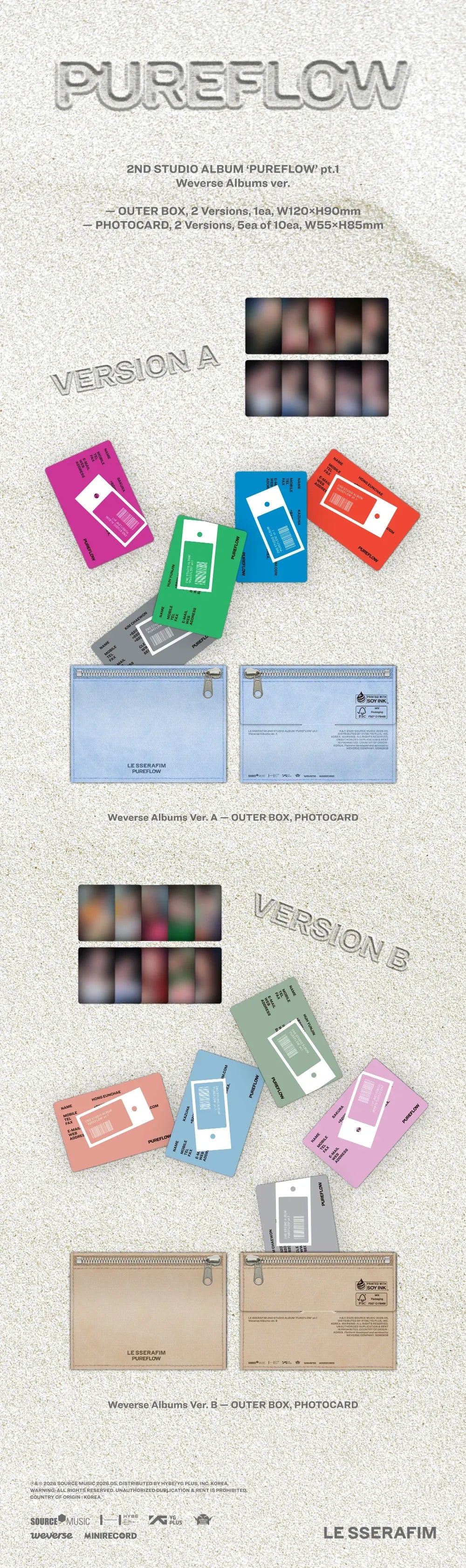 LE SSERAFIM 2nd Studio Album ‘PUREFLOW’ pt.1 - WEVERSE VER.