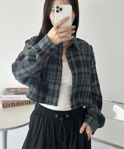 Camisa cuadros tipo tartán