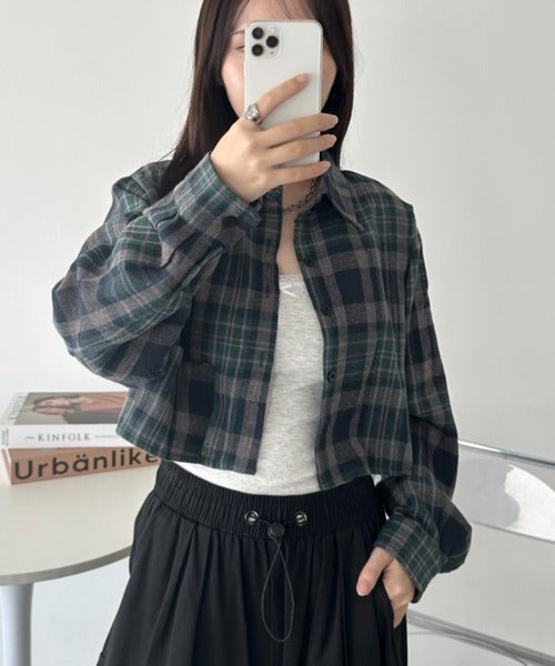 Camisa cuadros tipo tartán