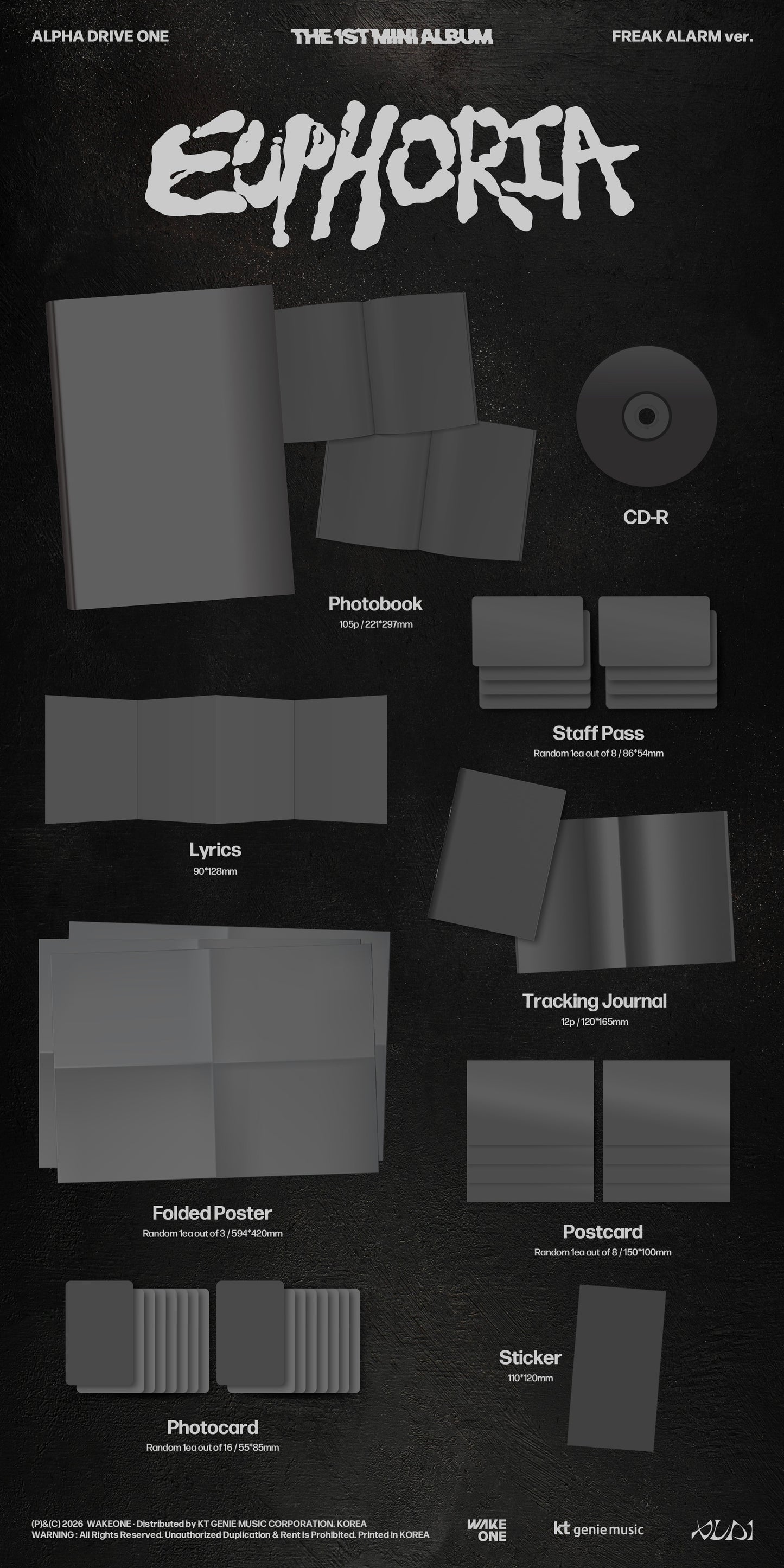 [PRE ORDER] ALPHA DRIVE ONE THE 1ST MINI ALBUM [EUPHORIA] (FREAK ALARM ver.)