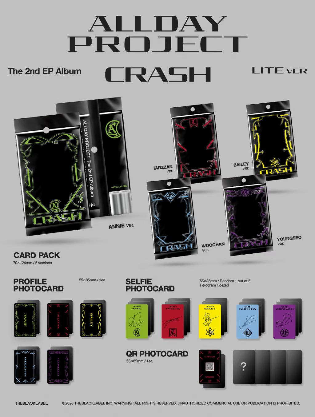 [PRE-ORDER] ALLDAY PROJECT The 2nd EP Album 'CRASH' LITE ver. (Random ver.)
