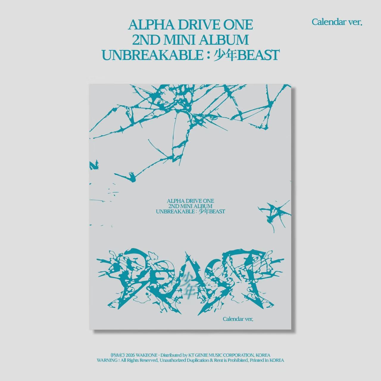 [PRE-ORDER] ALPHA DRIVE ONE 2ND MINI ALBUM [UNBREAKABLE : 少年BEAST] (Calendar Ver.)
