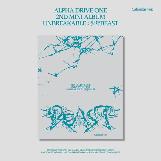 [PRE-ORDER] ALPHA DRIVE ONE 2ND MINI ALBUM [UNBREAKABLE : 少年BEAST] (Calendar Ver.)