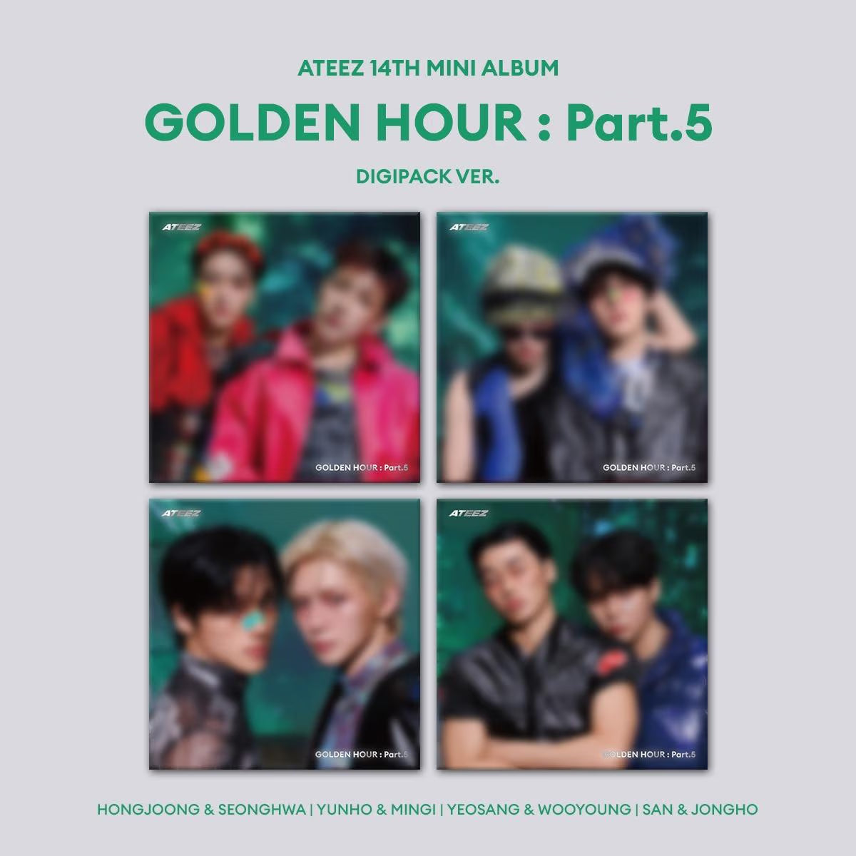 ATEEZ 14th Mini Album [GOLDEN HOUR : Part.5]  DIGIPACK UNIT (Random)