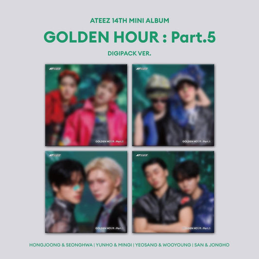 ATEEZ 14th Mini Album [GOLDEN HOUR : Part.5]  DIGIPACK UNIT (Random)