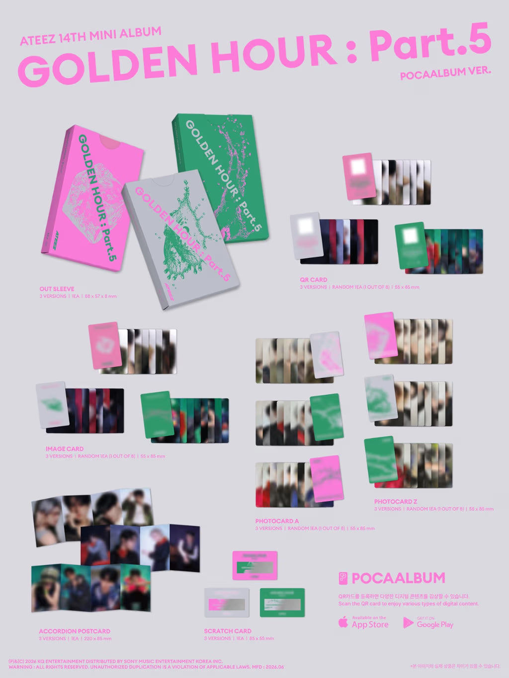 ATEEZ 14th Mini Album [GOLDEN HOUR : Part.5]  POCAALBUM
