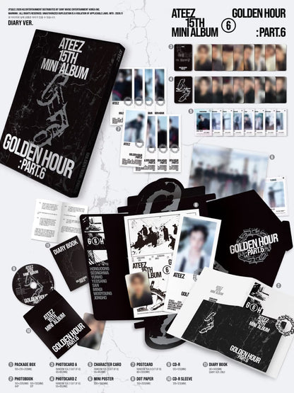 [PRE-ORDER] ATEEZ 15TH MINI ALBUM [GOLDEN HOUR : Part.6]