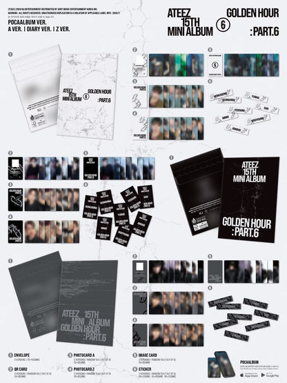 [PRE-ORDER] ATEEZ 15TH MINI ALBUM [GOLDEN HOUR : Part.6] (POCAALBUM)