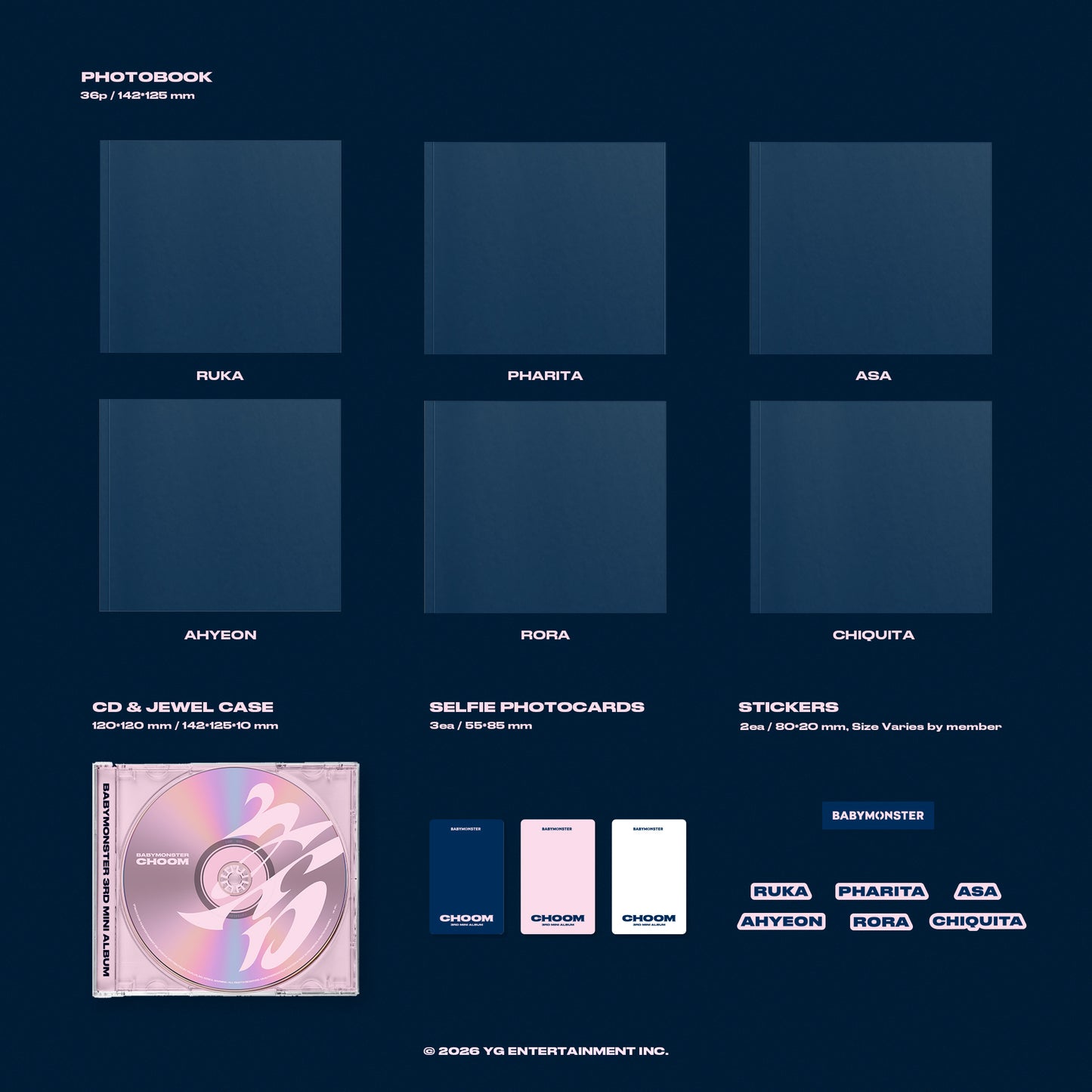 [PRE-ORDER] BABYMONSTER 3rd MINI ALBUM [춤 (CHOOM)] - JEWEL VER.