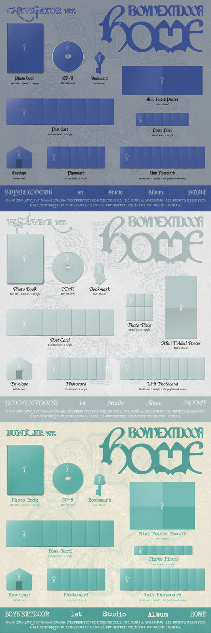 [PRE-ORDER] BOYNEXTDOOR 1st Studio Album [HOME] - Photobok ver. ( Random Ver. )