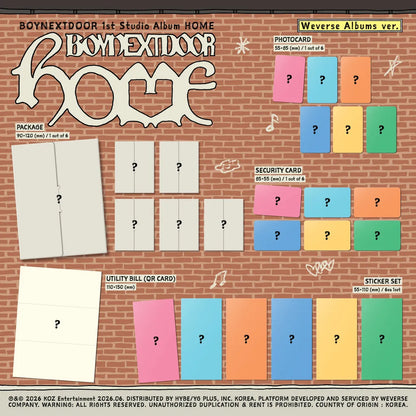 [PRE-ORDER] BOYNEXTDOOR 1st Studio Album [HOME] - Weverse Ver.