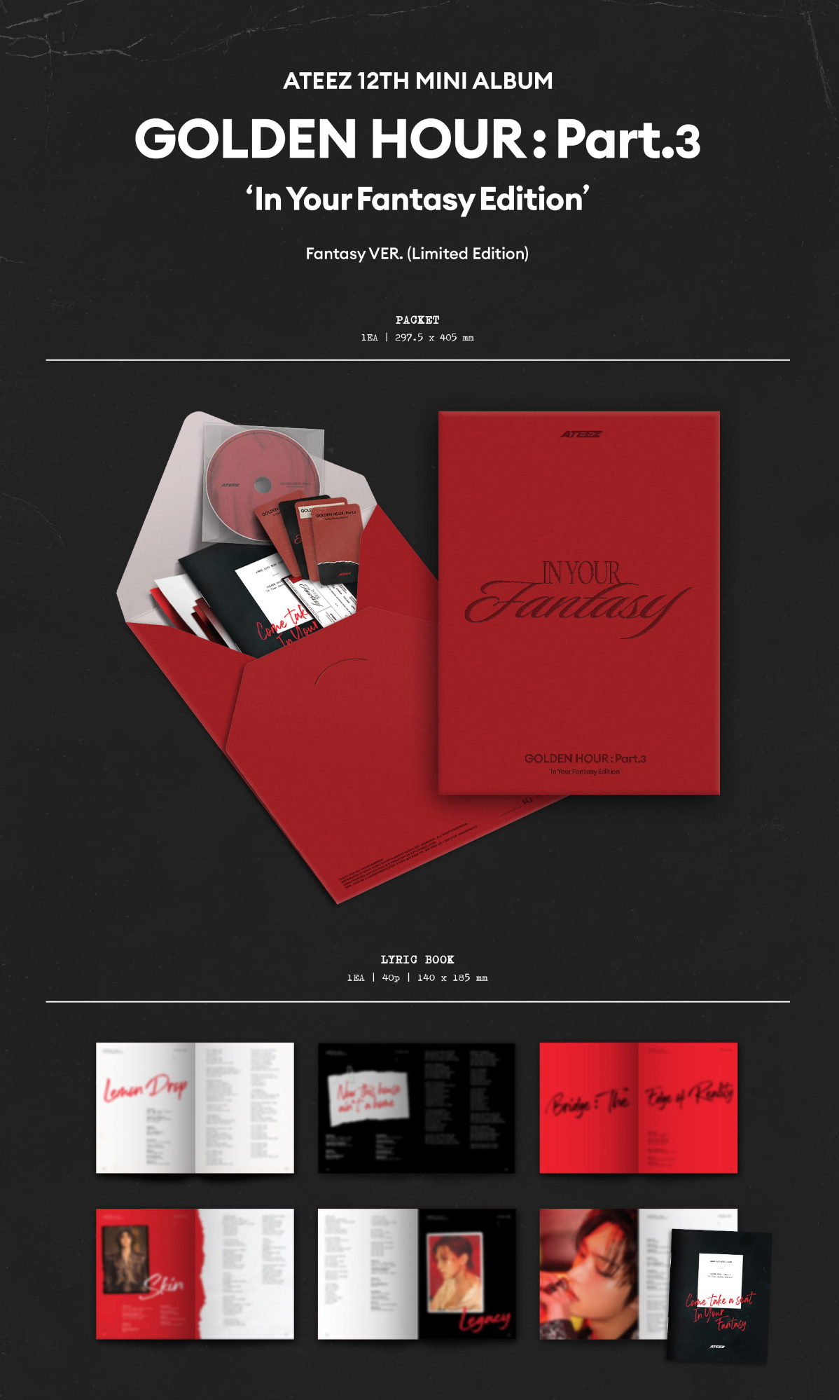 [P.O.B MAKESTAR EXCLUSIVE] ATEEZ - GOLDEN HOUR PART.3:  IN YOUR FANTASY EDITION (LIMITED)