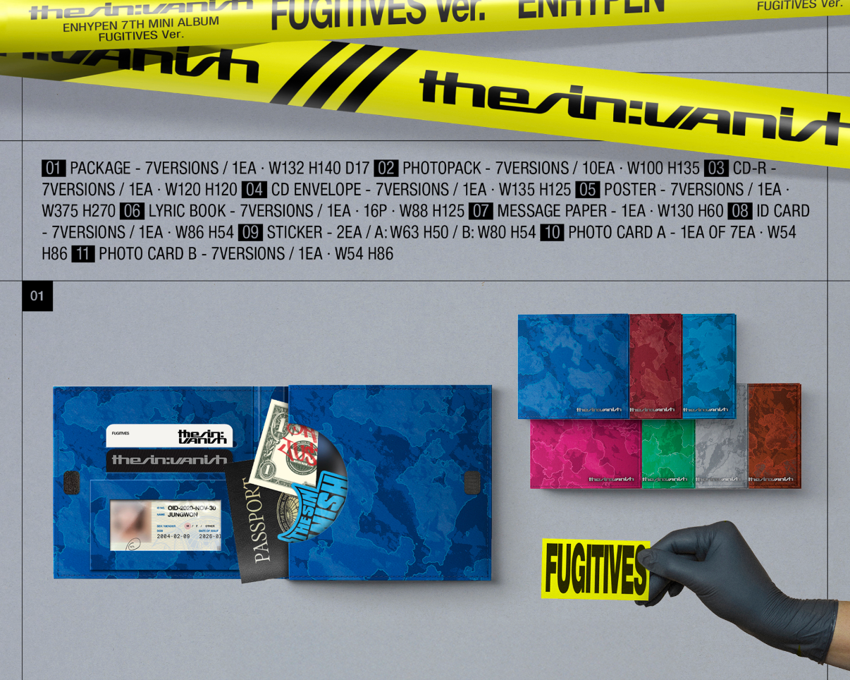 [PRE ORDER] ENHYPEN - THE SIN : VANISH (FUGITIVES VER)