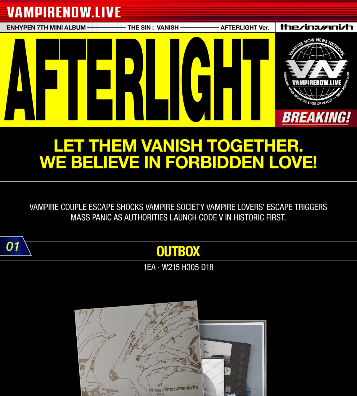 [PRE ORDER] ENHYPEN - THE SIN : VANISH