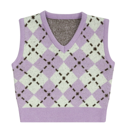 Morado Chaleco Punto