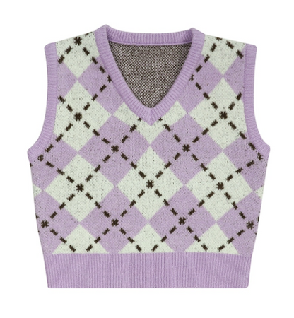 Morado Chaleco Punto