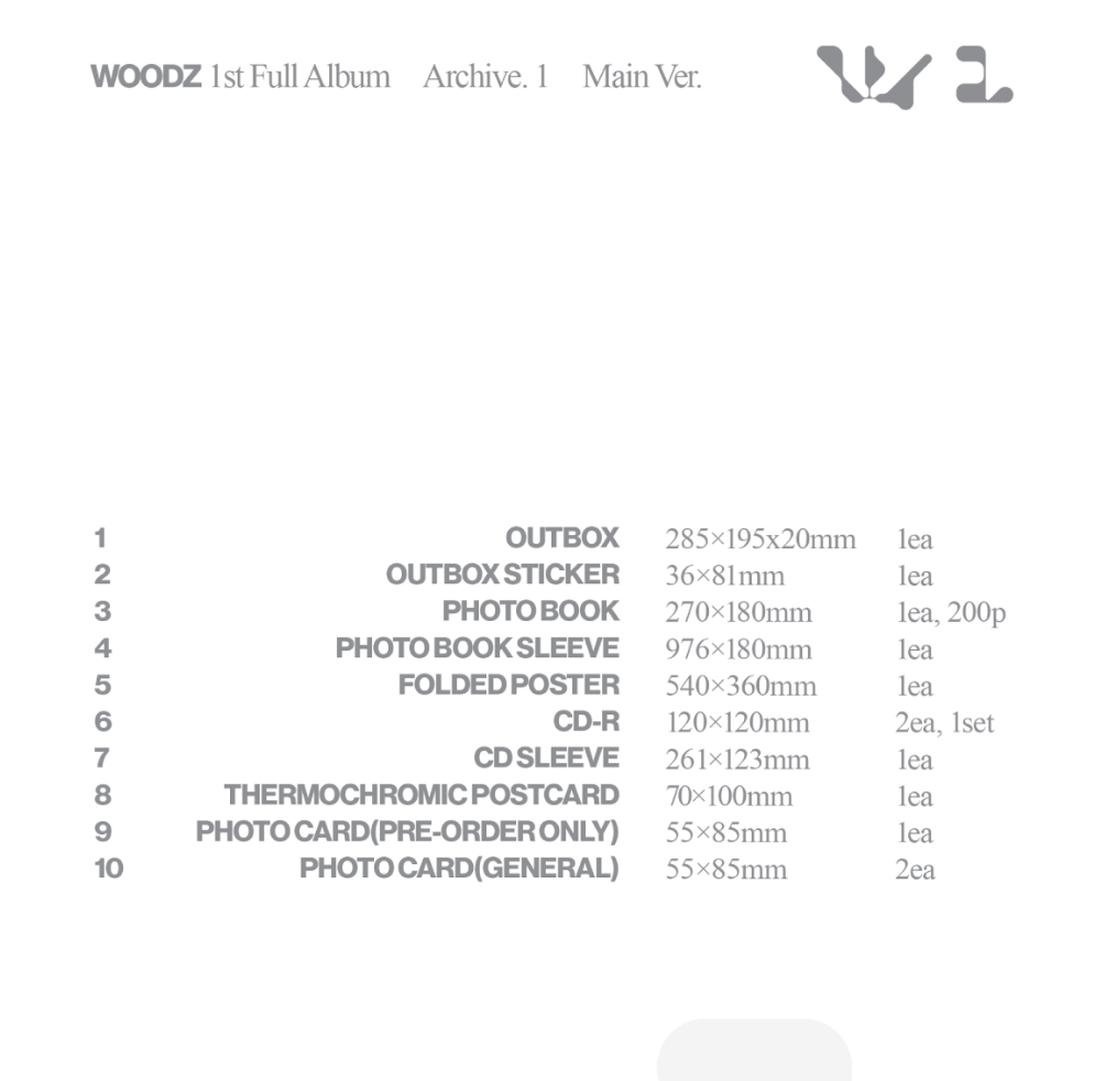 [PRE-ORDER] WOODZ - ARCHIVE.1 (Main Ver.)