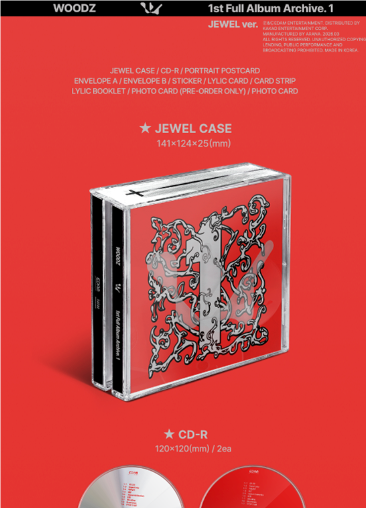 [PRE-ORDER] WOODZ - ARCHIVE.1 (JEWEL VER)