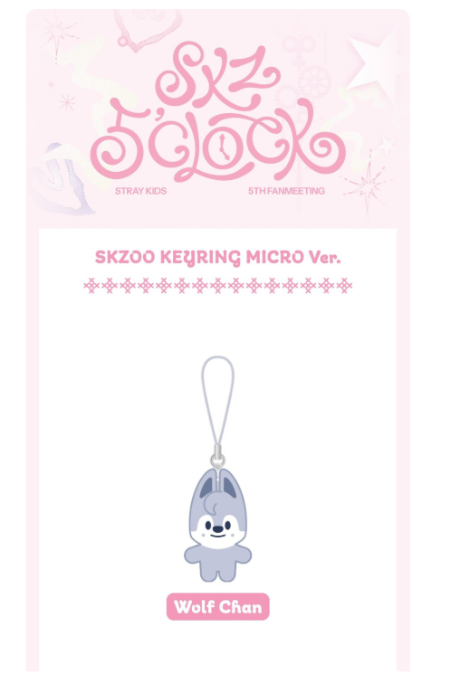 Skzoo Keyring Micro Ver. Wolfchan