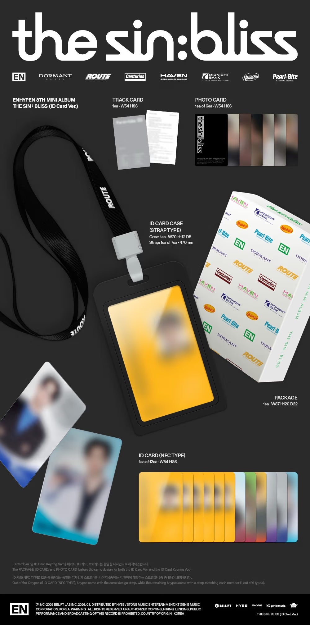 [PRE-ORDER]ENHYPEN [THE SIN : BLISS] (ID Card Ver.)