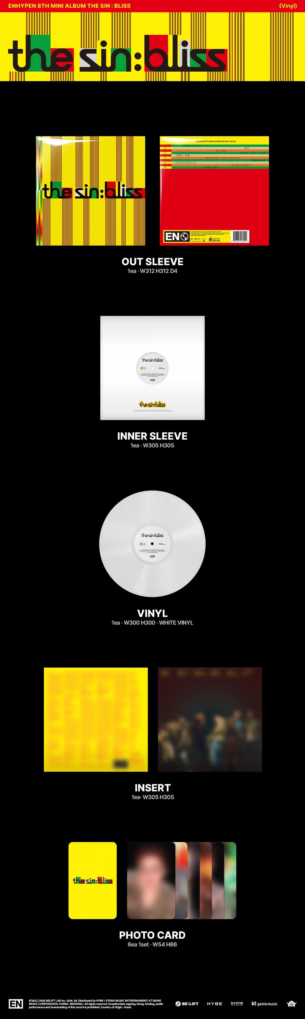 [PRE-ORDER] ENHYPEN [THE SIN : BLISS] (Vinyl)