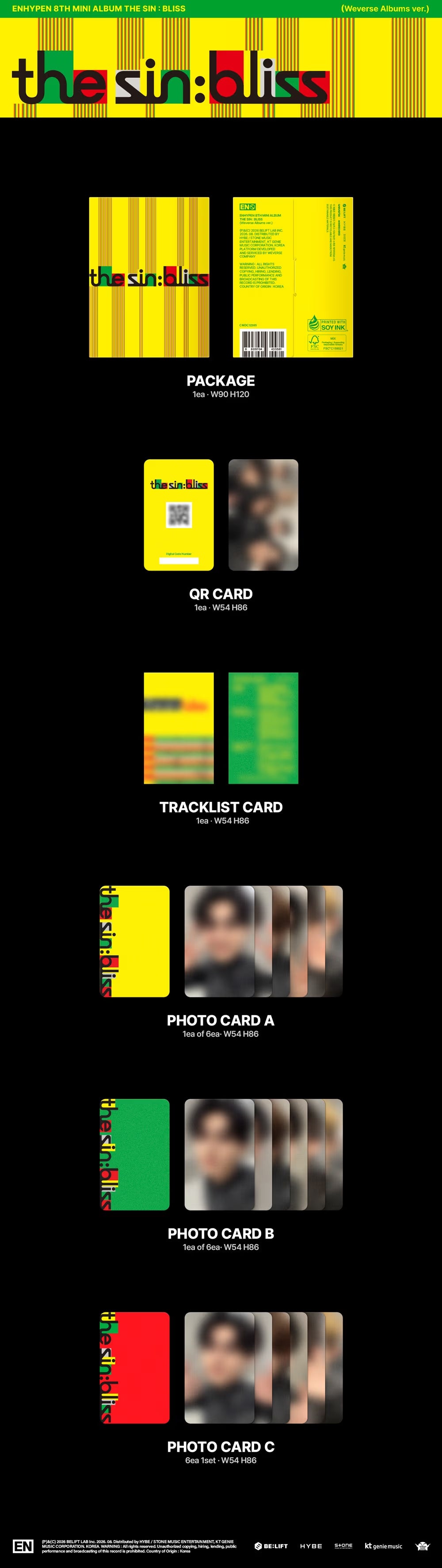[PRE-ORDER] ENHYPEN [THE SIN : BLISS] (Weverse Albums ver.)