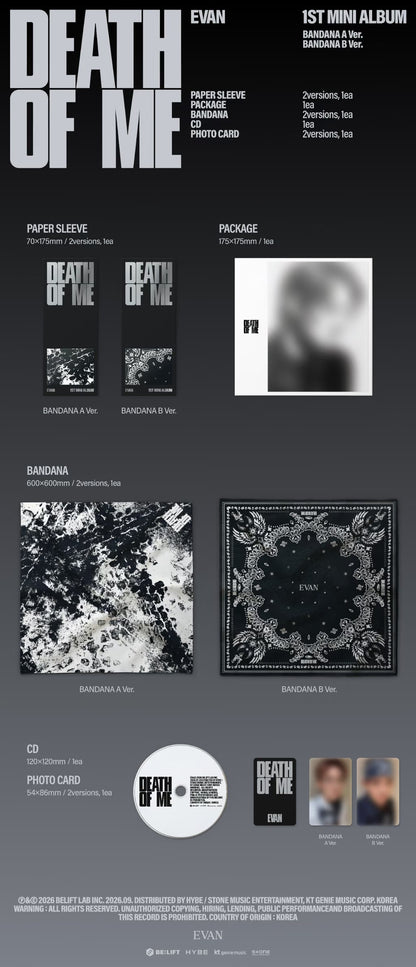 [PRE-ORDER] EVAN [DEATH OF ME] (BANDANA Ver.)