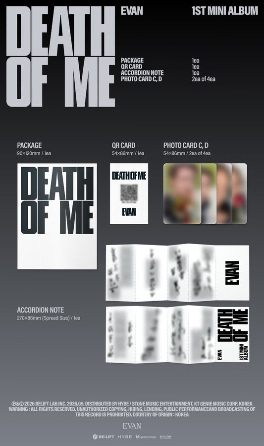 [PRE-ORDER] EVAN [DEATH OF ME] (Weverse Albums ver.)