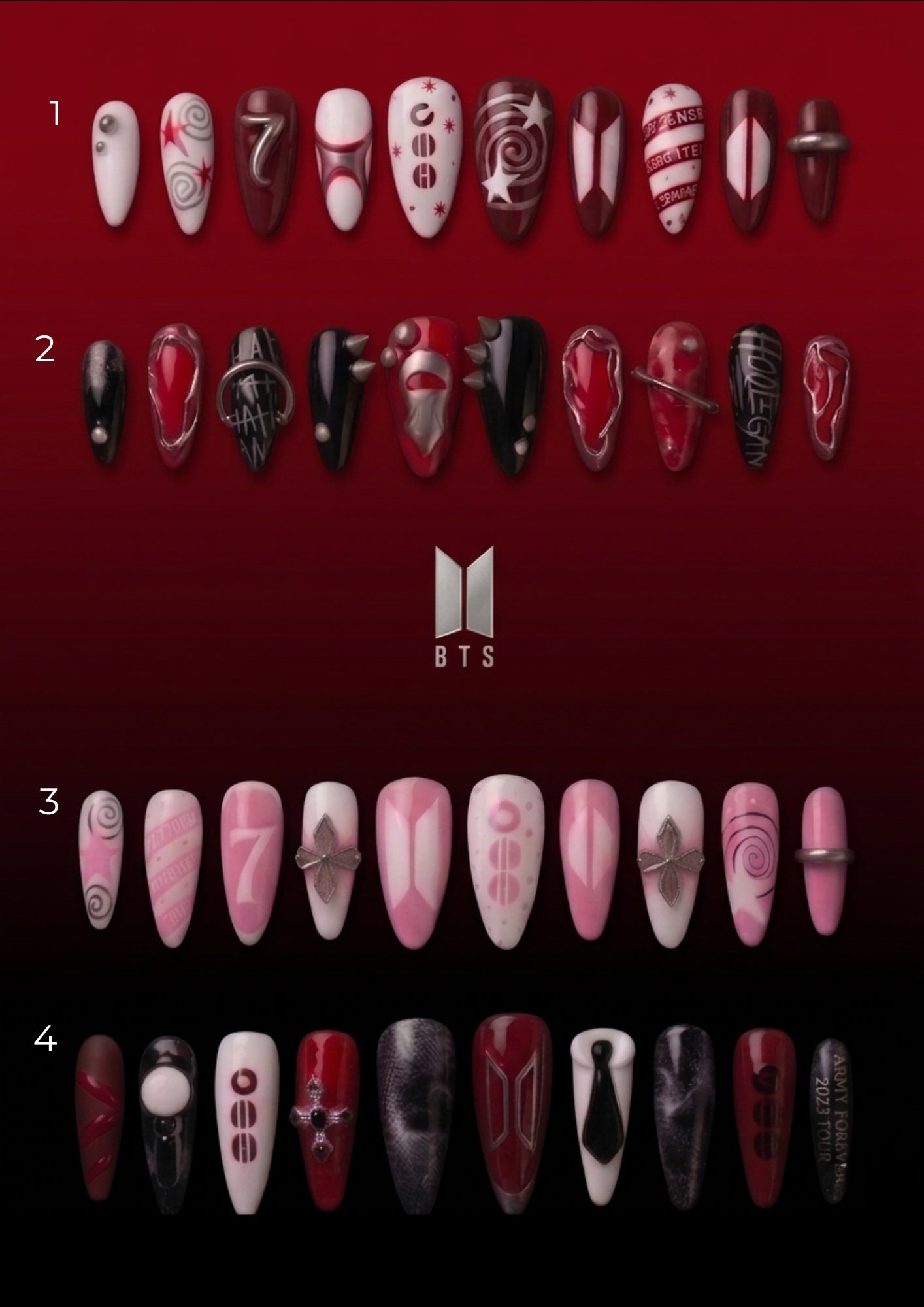 BTS PRESS ON NAILS