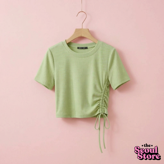 Blusa ajustable verde