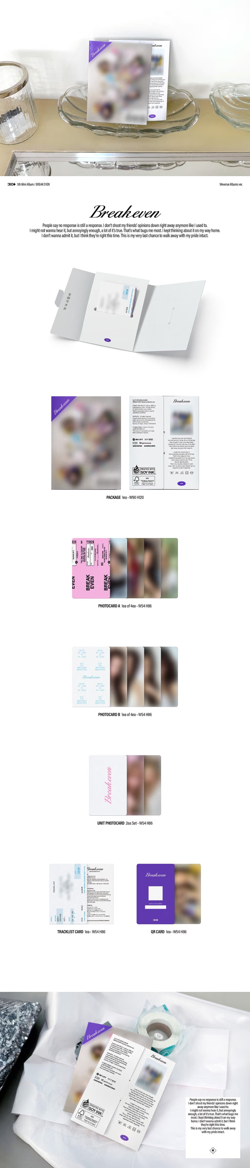 [PRE-ORDER ] ILLIT -  [BREAK EVEN] (Weverse Albums ver.)