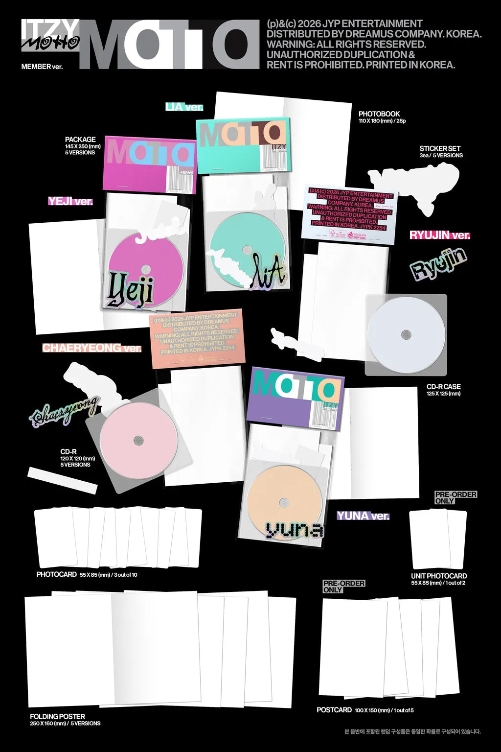 [PRE-ORDER] ITZY - MOTTO (MEMBER VER) - Ver.Random