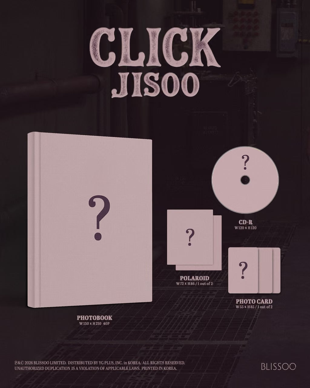 [PRE-ORDER] JISOO Single Album [CLICK] PHOTOBOOK VER.