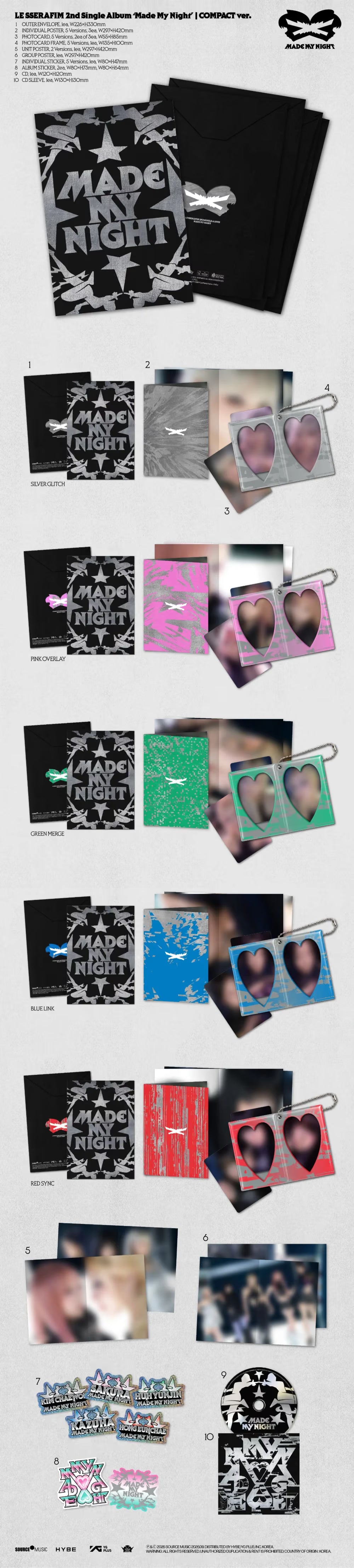 [PRE-ORDER] LE SSERAFIM 2nd Single Album 'Made My Night'  (COMPACT ver.)