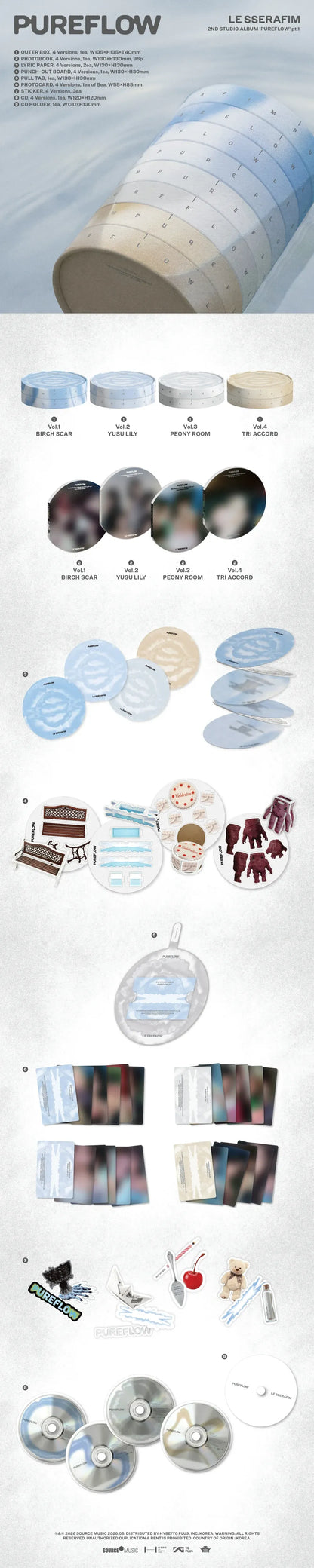 LE SSERAFIM 2nd Studio Album ‘PUREFLOW’ pt.1 - PHOTOBOOK VER.