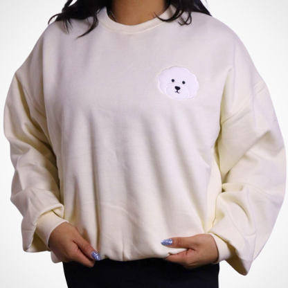 Sudadera con bordado  de perrito Poodle