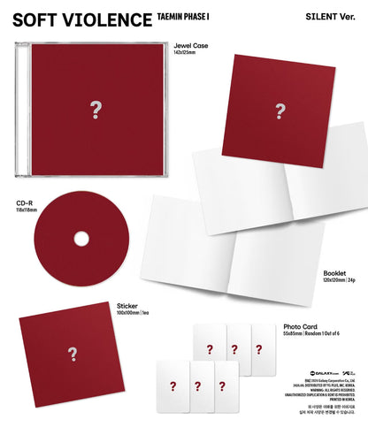 [PRE-ORDER] TAEMIN PHASE I : Soft Violence (JEWEL Ver.) (Dos versiones random)