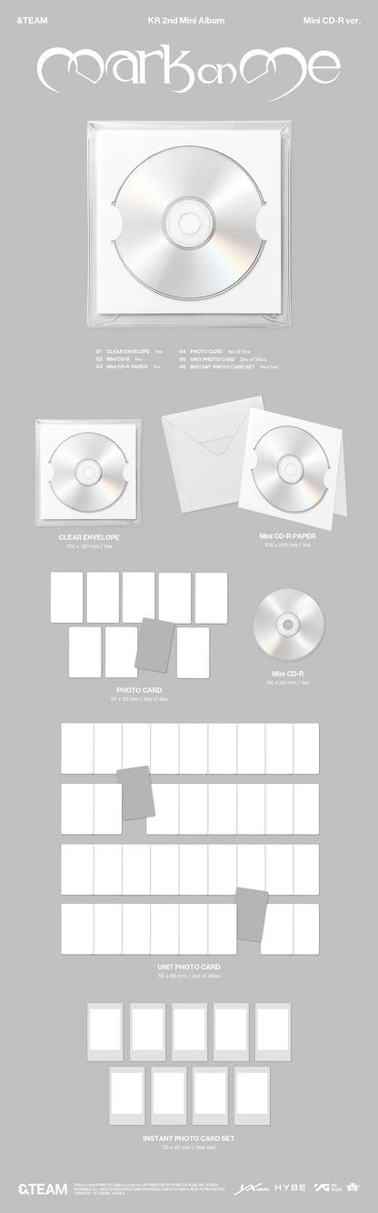 [PRE-ORDER] &TEAM KR 2nd Mini Album 'Mark on Me' - Mini CD-R ver.
