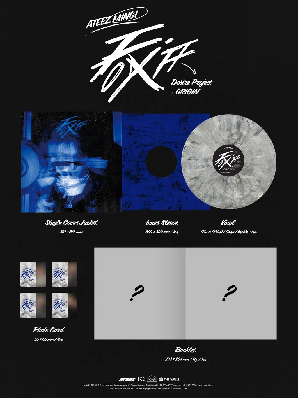 [PRE-ORDER] Mingi(ATEEZ) [FIX OFF Desire Project : ORIGIN] (Vinyl)