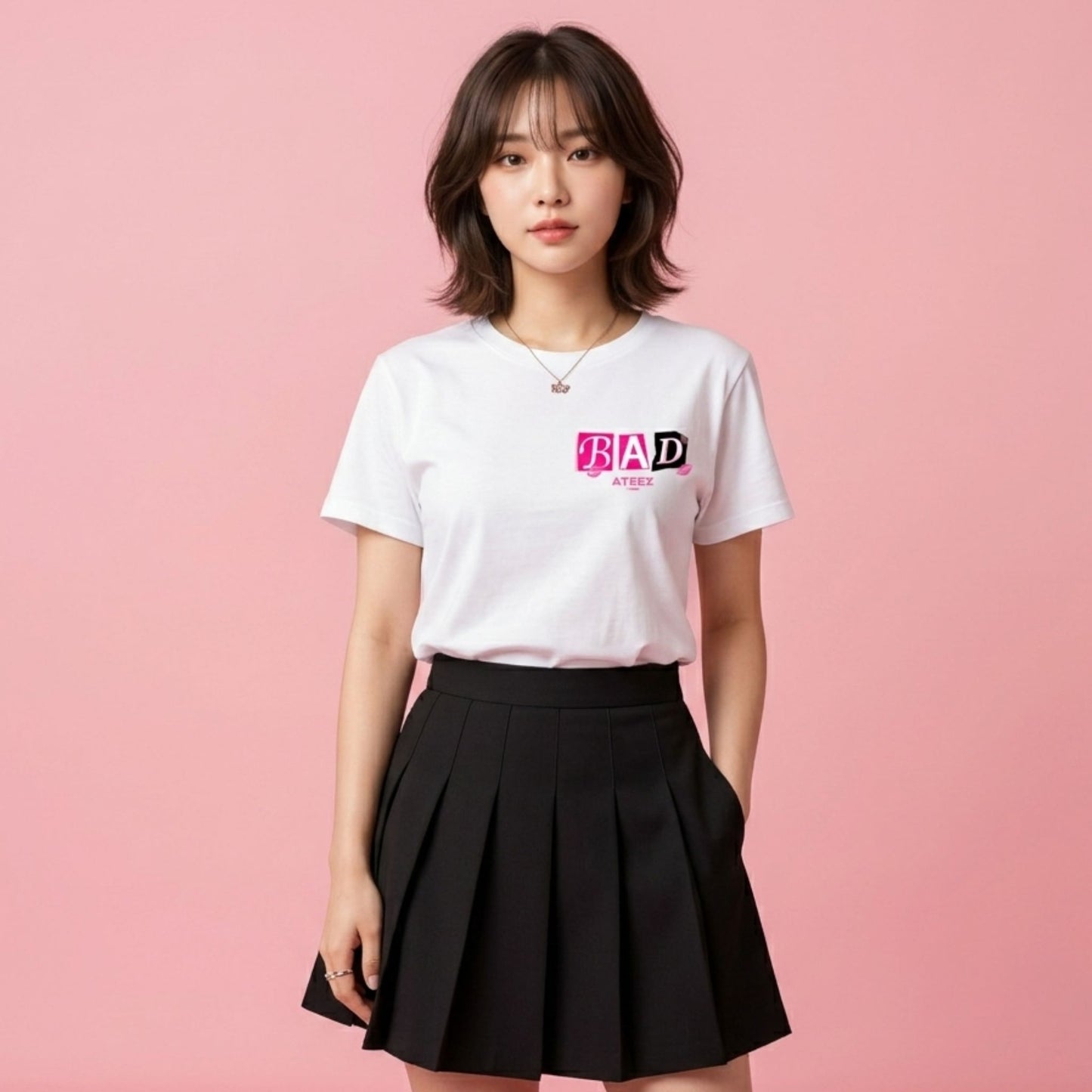 PRE ORDER PLAYERA BLANCA ATEEZ BAD