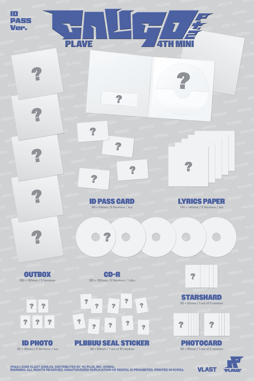 PLAVE 4th Mini Album 'Caligo Pt.2' ID Pass Ver.