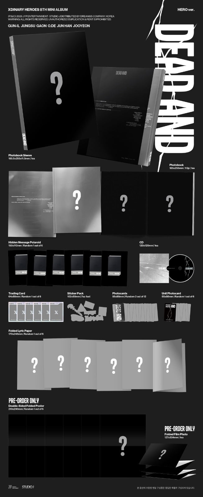 Xdinary Heroes 8th Mini Album [DEAD AND] Photobook ver.