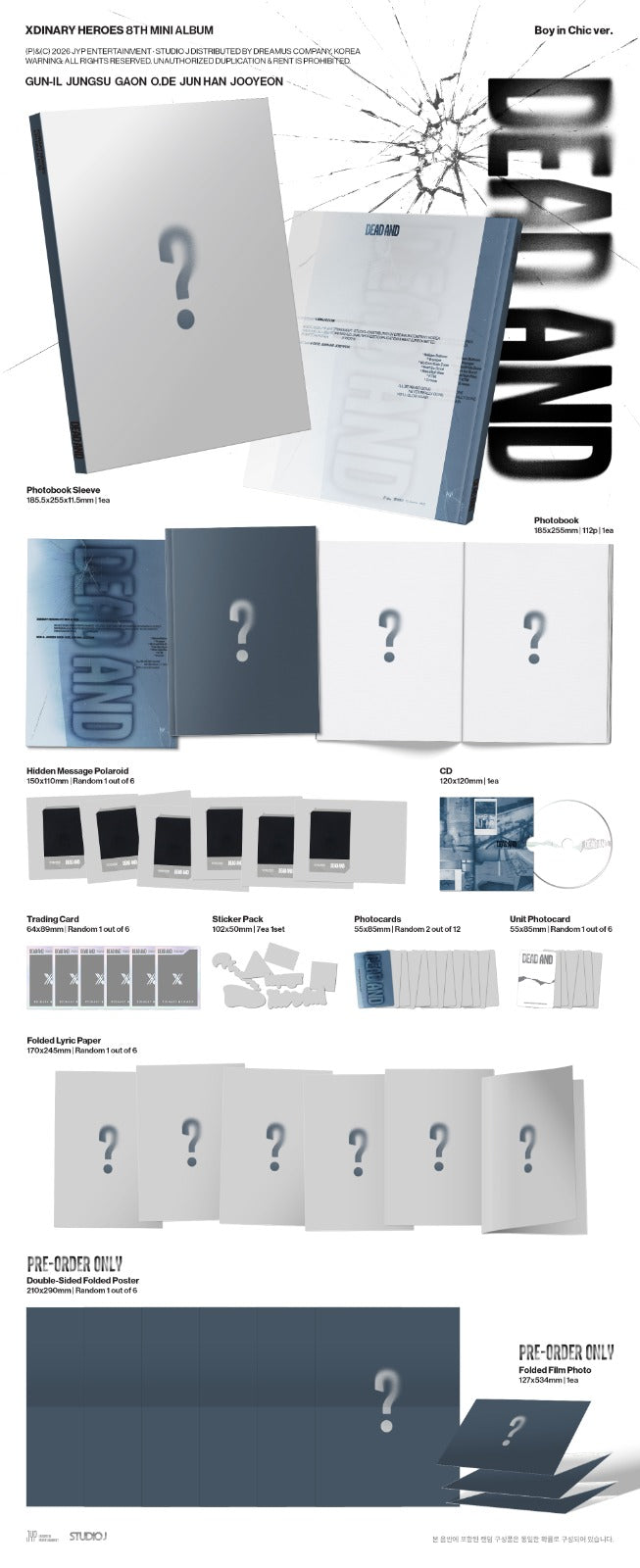 Xdinary Heroes 8th Mini Album [DEAD AND] Photobook ver.