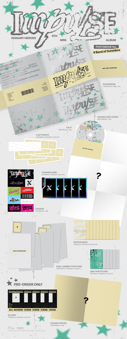 [PRE-ORDER] Xdinary Heroes 9th Mini Album [IMPULSE] STANDARD VER. (Random ver.)