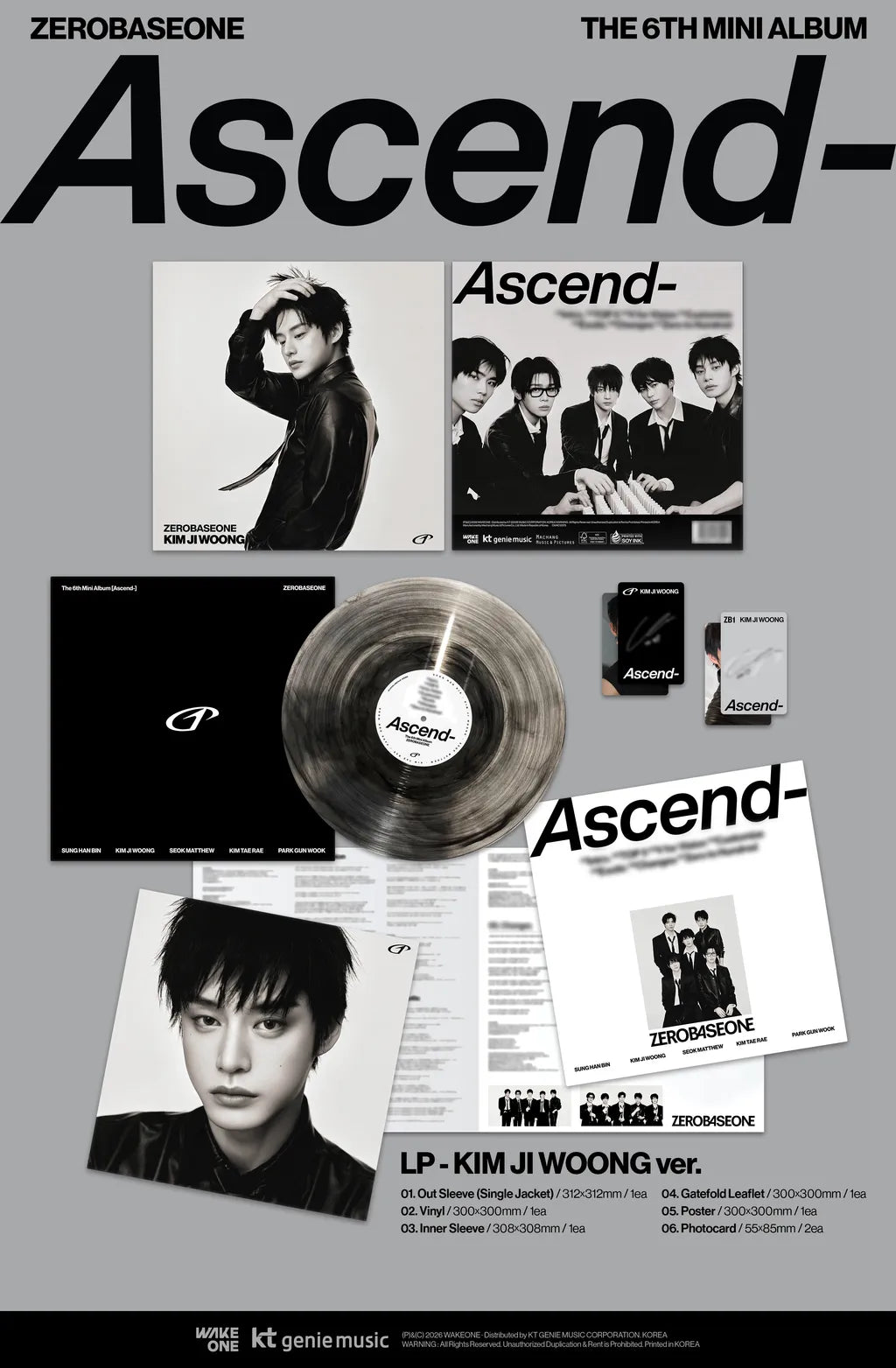[PRE-ORDER] ZEROBASEONE The 6th Mini Album [Ascend-] LP ver - Random Ver.