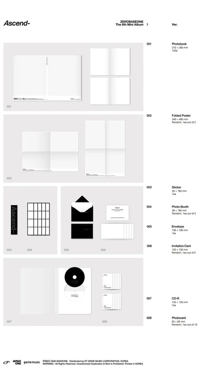 [PRE-ORDER] ZEROBASEONE The 6th Mini Album [Ascend-] Photobook Ver.