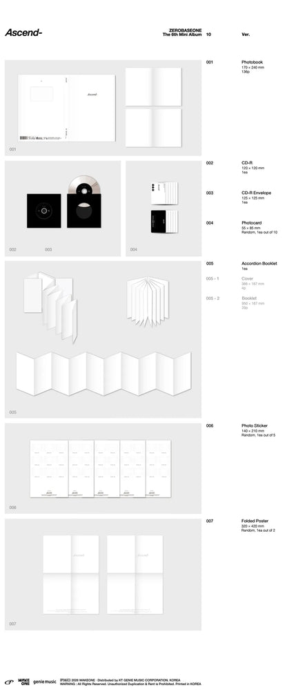 [PRE-ORDER] ZEROBASEONE The 6th Mini Album [Ascend-] Photobook Ver.
