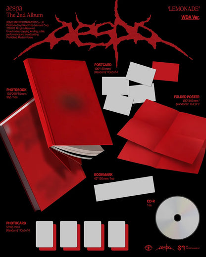 [PRE-ORDER] Aespa 2nd Full Album [LEMONADE] (WDA Ver.)